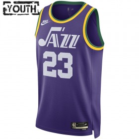 Barn Utah Jazz Tröja Lauri Markkanen Nike 2023-24 Classic Edition Lila Swingman